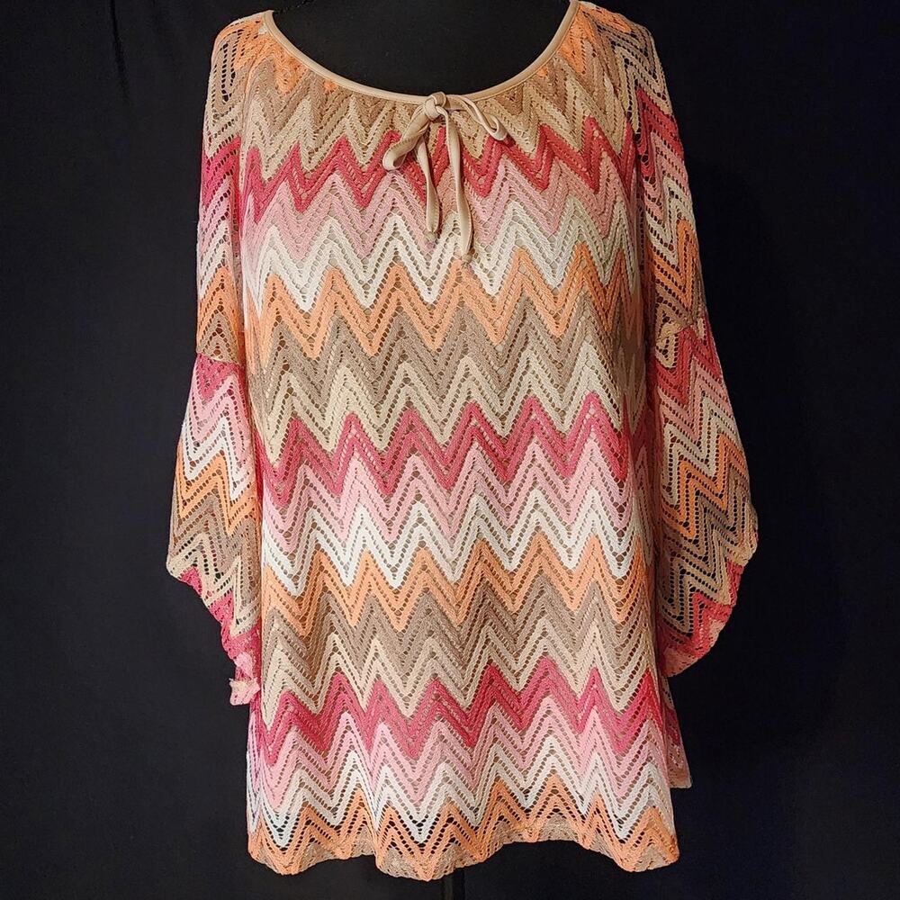 Tacera Women's curvy XL pink orange